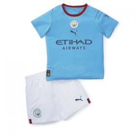 Camisolas de futebol Manchester City Criança Equipamento Principal 2022/23 Manga Curta